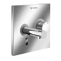 Schell Linus Fertigmontageset 019350699 Frontplatte Messing, 170 mm Auslauf, Infrarot-Sensor-Elektronik, Mischwasser, ohne Stromversorgung