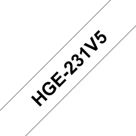 Brother HGE231V5 - Schwarz auf Weiß - Rolle (1,2 cm x 8 m)