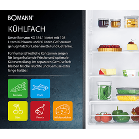 Bomann KG 184.1 edelstahl-optik schwarz