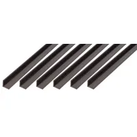 GAH Alberts Alberts 499037 Winkelprofil | Kunststoff, schwarz | 1000 x 30 x 30 mm | 6er Set