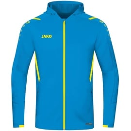 Jako Herren Kapuzenjacke Challenge Jako-Blau/Neongelb, XXL