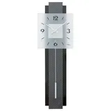 AMS Wanduhr Pendeluhr modern Glas-Zifferblatt - AMS Modell: 7313