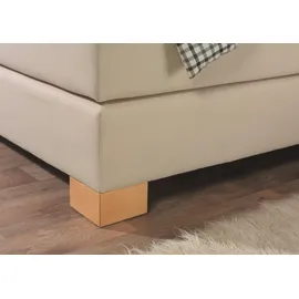 Home Affaire Boxspringbett HOME AFFAIRE "Merino", beige, B:148cm L:211cm, Struktur fein (100% Polyester), Komplettbetten, Boxspringbett, incl. Kaltschaumtopper, 5, Breiten, 2 Härtegrade, 3 Ausführungen