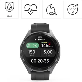 Hama 7010 BT 46 mm Kunststoffgehäuse schwarz Sportarmband schwarz M