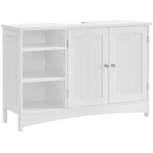 VASAGLE Waschbeckenunterschrank 2 Türen 90 x 60 x 30 cm Weiß