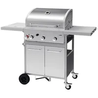 LUND Gasgrill 12,8kW, 3+1 Edelstahl