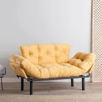 2-sitzer Schlafsofa Guchol, Stauraum, Verstellbar, Armlehnen, 155x70 Cm Gelb