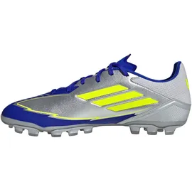 adidas F50 League Messi AG Fußballschuhe JR8057 - Silver met./solar yellow/lucid blue 43 1/3