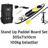 305 Stand Up Paddle Board Set aufblasbar 305x71x10 SUP-Board Set 100kg gelb/grün