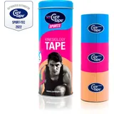 CureTape MyCureTape Sports 3 Rollen á 2,5 m x 5 cm, blau, pink, beige