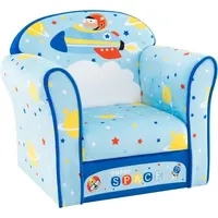 Kindersofa mit Armlehnen & Rückenlehne, Kindersessel aus Samtstoff & hochwertigem Schwamm, Kindermöbel für Mädchen und Jungen im Alter von 18-36