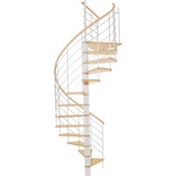 Minka Spindeltreppe Venezia Buche Weiß Ø 120 cm Geschosshöhe bis 305,5 cm