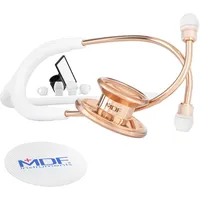 MDF Instruments MD One Epoch Leichtes Titan-Stethoskop, für Erwachsene,mit kostenlose Ersatzteilegarantie MDF777TRG29 (weiß/Roségold)