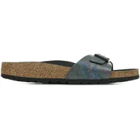 Birkenstock Madrid MF Damen,Frauen,Sandalen,Synthetik,formbeständig,strapazierfähig,hautfreundlich,Black,42 EU - 42 EU Schmal
