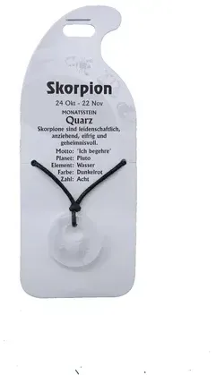 Halsband Skorpion - Quarz