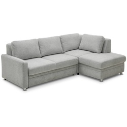 ComfortPlan Ecksofa Puzzle Stoff Silver