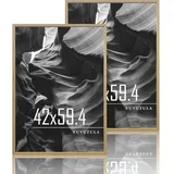 luxuskollektion Bilderrahmen Eiche Holz quadratisch 15x15 cm 3er Set