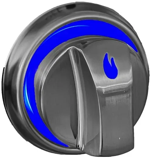 ALL'GRILL Metallguss Drehknopf mit LED-Beleuchtung und Farbwechsler