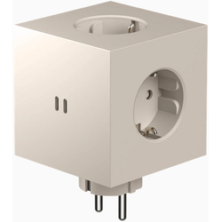 Square 2 Beige 2-Fach USB-C (30W) Design 3x Steckdose OHNE Kabel Wandsteckdose