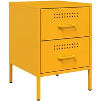 VidaXL Nachttisch Senfgelb 36x39x50,5 cm Stahl
