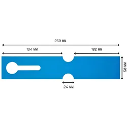 CombiCraft Schlaufenetiketten 260 x 50 mm in Blau - Verpackung mit 500 Stück