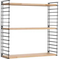 Metaltex Wandregal »Tomado« 3 Ablageböden aus Buchenholz schwarz