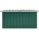 homiuse 129 x 67 x 65 cm Gartenbox Grün Aufbewahrungsbox Gartentruhe Garten Wasserdicht Kissenbox Outdoor Wasserdicht Gartenbox Klein Auflagenbox Verzinkter Stahl Klappdeckel