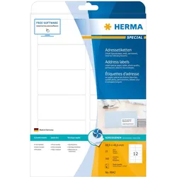 HERMA Special - Papier - matt - permanent selbstklebend - beschichtet - weiß - 8