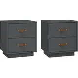 vidaXL Nachtschrank 40 x 34 x 45 cm Grau