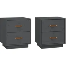 vidaXL Nachtschrank 40 x 34 x 45 cm Grau