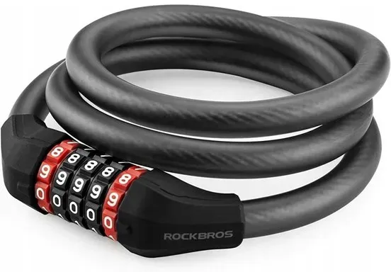 RKS507-1BK bicycle lock with combination 1.8 m - black