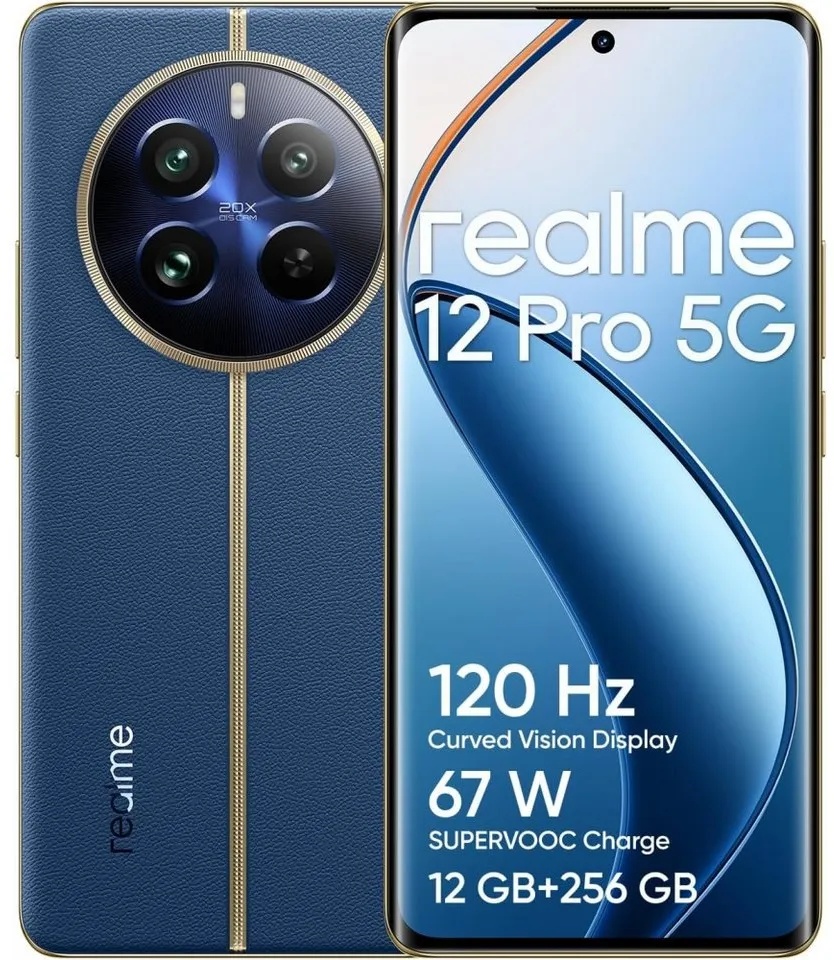 Realme 12 Pro 5G 256 GB / 12 GB - Smartphone - submarine blue Smartphone (6,7 Zoll, 256 GB Speicherplatz) blau