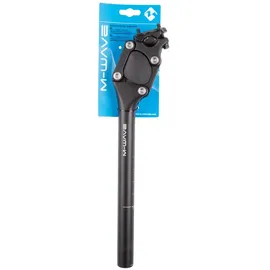 M-Wave Unisex – Erwachsene Fourspring Parallelogrammsattelstütze, Schwarz, 30,9 x 350 mm