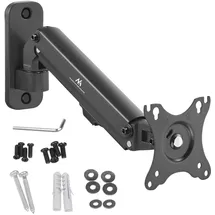 Maclean Brackets Maclean Monitor-Wandhalterung, 17-27" Flach & Curved Bildschirme bis zu 7kg VESA 75x75 oder 100x100 Schwenkbar, Neigbar und Drehbar, Universal Monitor Halterung