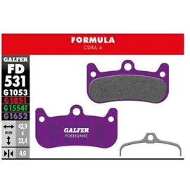 GALFER Formula Cura 4 Scheibenbremsbeläge - Red - One Size