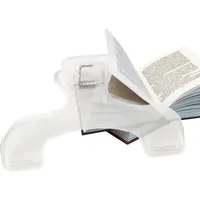 Leryveo Buchklammer zum Lesen, Seitenklammern Lesezeichen,Transparenter Buch-Lesehalter-Clip - Lesezeichen-Buchhalter aus transparenten Materialien für Buchhandlungen, Arbeitsbereich, Zuhause und