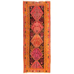 Morgenland Kelim Teppich - Old - 158633 - 355 x 142 cm - mehrfarbig - läufer