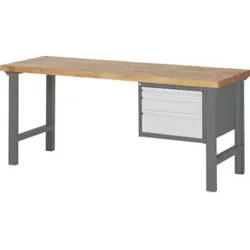 STIER Werkbank Premium mit 3 Schubladen BxTxH 2000x700x840mm