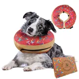 Aufblasbares Hundehalsband als Halskrause Hund | Tolle Alternative zu Halskrause oder Kegelhalsband |Ultrabequeme Hunde-Donuts als Leckschutz Hund zur Erholung| Für Kleine Hunde (Pink)