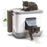 adena CATCONCEPT Cube Katzentoilette Katzenhaus grau