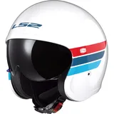 LS2 Spitfire II Retro Weiß/Blau/Rot L