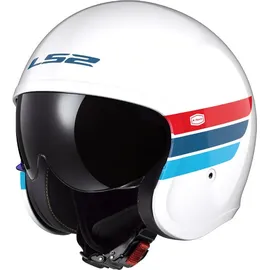 LS2 Spitfire II Retro Weiß/Blau/Rot L