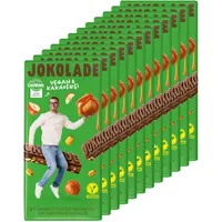 JOKOLADE 12 x 140 g Tafel Vorratspack | Mit karamellisierten Haselnüssen und knusprigen Cerealien | Vegan & Kakaofrei