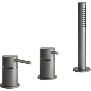 GESSI Wanne316 3-Wannenrand-Armatur - Edelstahl gebürstet