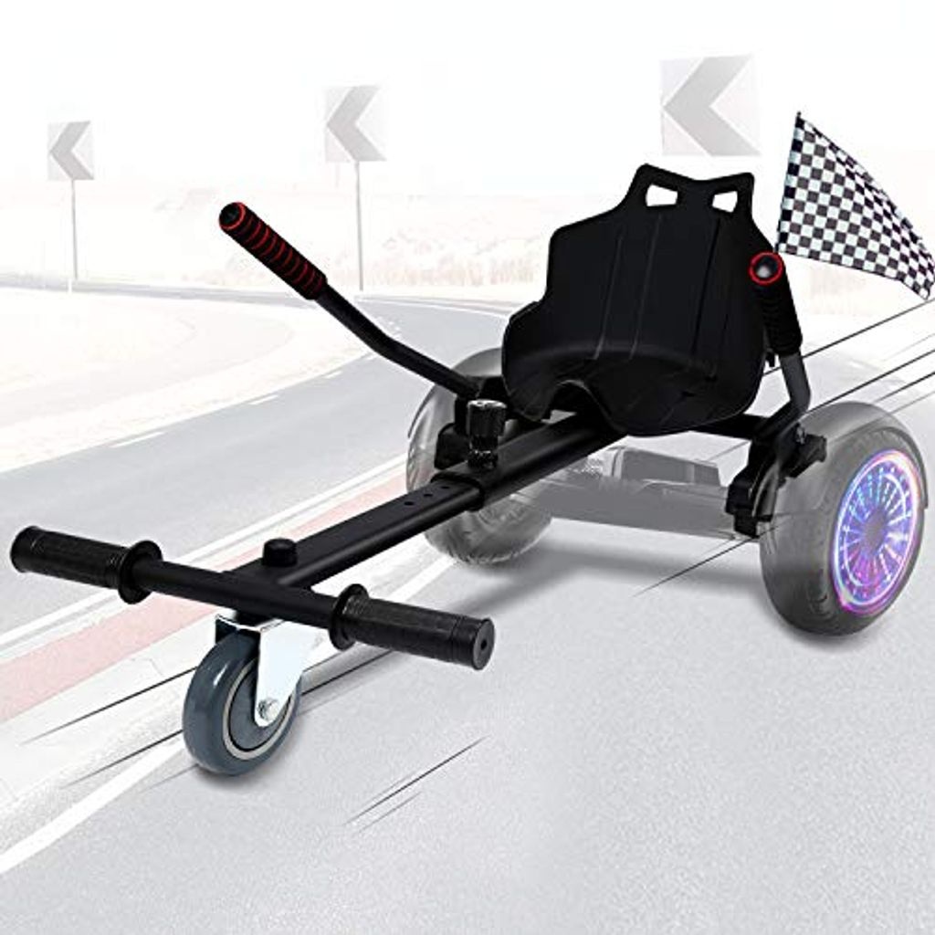karpal Hoverboard Sitz, Hoverboard Kart Aufsatz, Selbstausgleichender Roller Kompatibel für 6,5 -10" Groessenverstellbar fuer Kinder und Erwachsene
