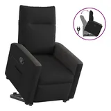 vidaXL Relaxsessel mit Aufstehhilfe Schwarz Stoff