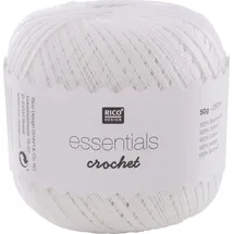 Rico Design Essentials Crochet, 100% Baumwolle, Weiß