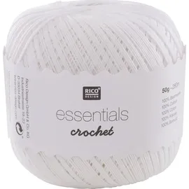Rico Design Essentials Crochet, 100% Baumwolle, Weiß