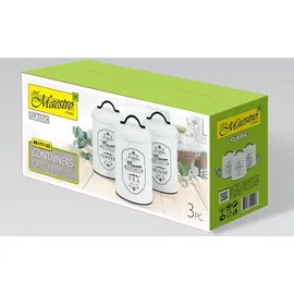 Maestro Paris Maison Behälter-Set MR-1771-3CS - Weiß