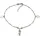 VIVANCE Fußkette "925 Silber rhodiniert Herz Seepferdchen", weiß, Fußketten, Damen, 23+2,5cm, Silber 925 (Sterlingsilber), glänzend